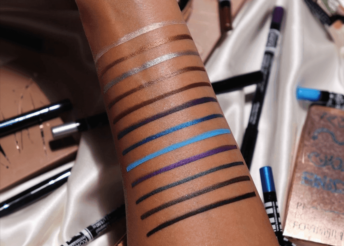 @maquillageitup eyeliner pencil swatches on arm