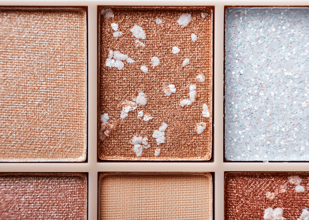 Eyeshadow beige tone abstract palette