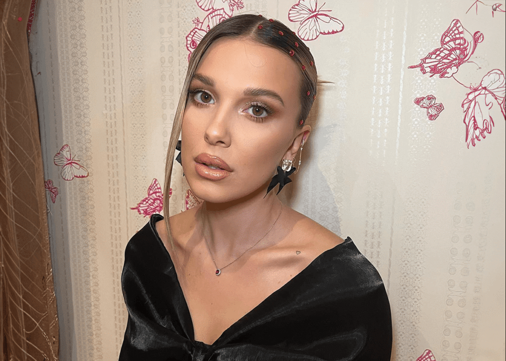Millie Bobby Brown Glitter Eyes Makeup
