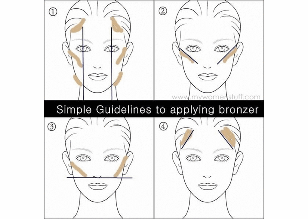 simple step by step guide to apply bronzer