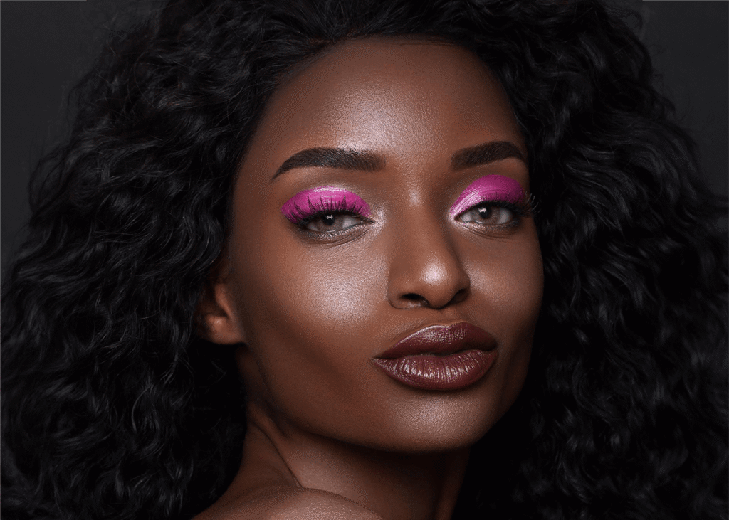 Simple darker rose shade eyeshadow