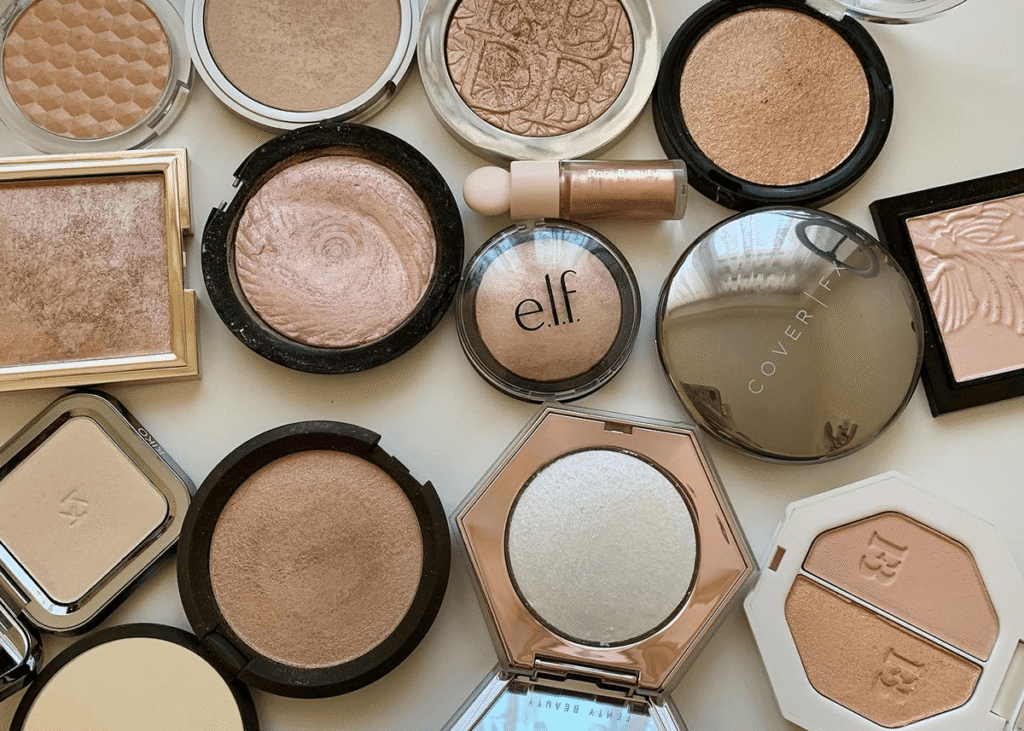 Highlighter products on a table